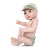 Maxbell 27cm Lifelike Vinyl Boy Baby Doll Costumed Newborn Girl Kid Learning Toy #2