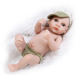 Maxbell 27cm Lifelike Vinyl Boy Baby Doll Costumed Newborn Girl Kid Learning Toy #2