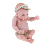 Maxbell 27cm Lifelike Vinyl Boy Baby Doll Costumed Newborn Girl Kid Learning Toy #2