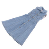 Maxbell Lovely Doll Clothes Sleeveless Denim Dress for 1/6 BJD Doll Clothing Accs