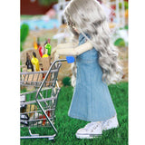 Maxbell Lovely Doll Clothes Sleeveless Denim Dress for 1/6 BJD Doll Clothing Accs