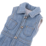 Maxbell Lovely Doll Clothes Sleeveless Denim Dress for 1/6 BJD Doll Clothing Accs