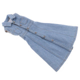 Maxbell Lovely Doll Clothes Sleeveless Denim Dress for 1/6 BJD Doll Clothing Accs