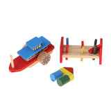 Maxbell 1:12 Scale Doll House Miniature Decor Wooden Building Blocks Boat Music Tool