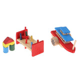 Maxbell 1:12 Scale Doll House Miniature Decor Wooden Building Blocks Boat Music Tool
