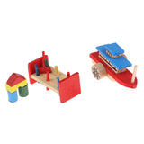 Maxbell 1:12 Scale Doll House Miniature Decor Wooden Building Blocks Boat Music Tool