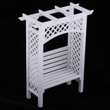 Maxbell 1/12Dollhouse Miniature Wooden Flower Storage Rack Display Shelf Stand White