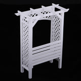 Maxbell 1/12Dollhouse Miniature Wooden Flower Storage Rack Display Shelf Stand White