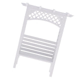Maxbell 1/12Dollhouse Miniature Wooden Flower Storage Rack Display Shelf Stand White