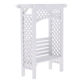 Maxbell 1/12Dollhouse Miniature Wooden Flower Storage Rack Display Shelf Stand White