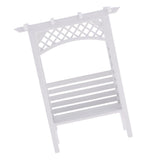 Maxbell 1/12Dollhouse Miniature Wooden Flower Storage Rack Display Shelf Stand White