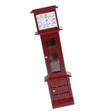 Maxbell 1/12 Dollhouse Miniature Vintage Grandfather Clock for Living Room Furniture