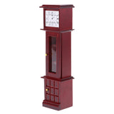 Maxbell 1/12 Dollhouse Miniature Vintage Grandfather Clock for Living Room Furniture