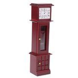 Maxbell 1/12 Dollhouse Miniature Vintage Grandfather Clock for Living Room Furniture