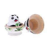 Maxbell Wooden Russian Nesting Dolls Panda Bamboo Matryoshka Hand Painted 10 Pieces
