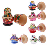 Maxbell Wooden Russian Nesting Dolls Panda Bamboo Matryoshka Hand Painted 10 Pieces
