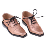 Maxbell 1/3 BJD SD17 Uncle Shoes Laced Leather Shoes for MSD SD Doll Champagne