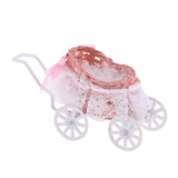 Maxbell Mini Alloy Baby Push Cart Pushchair 1/12 Dollhouse Miniatures Kids Toys