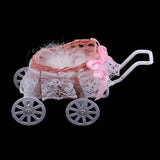 Maxbell Mini Alloy Baby Push Cart Pushchair 1/12 Dollhouse Miniatures Kids Toys