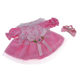 Maxbell Sweet Doll Lace Rose Dress Skirt with Hairpin for Mellchan Doll Outfit Accs