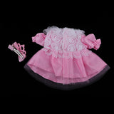Maxbell Sweet Doll Lace Rose Dress Skirt with Hairpin for Mellchan Doll Outfit Accs