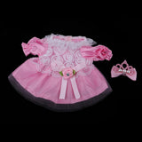 Maxbell Sweet Doll Lace Rose Dress Skirt with Hairpin for Mellchan Doll Outfit Accs