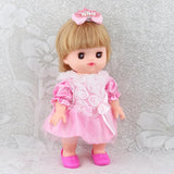 Maxbell Sweet Doll Lace Rose Dress Skirt with Hairpin for Mellchan Doll Outfit Accs