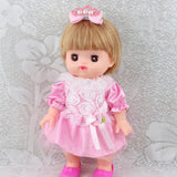 Maxbell Sweet Doll Lace Rose Dress Skirt with Hairpin for Mellchan Doll Outfit Accs