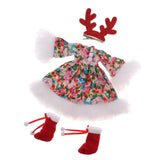 Maxbell Doll Christmas Outfit Plush Dress Shoes Suit for 12" Blythe Dolls Clothes #2