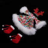 Maxbell Doll Christmas Outfit Plush Dress Shoes Suit for 12" Blythe Dolls Clothes #2