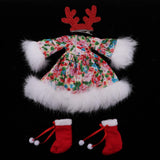 Maxbell Doll Christmas Outfit Plush Dress Shoes Suit for 12" Blythe Dolls Clothes #2