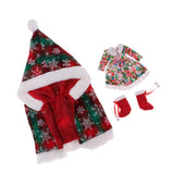 Maxbell Doll Christmas Outfit Cape Coat Dress Boots Suit for 12" Blythe Doll Clothes