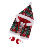 Maxbell Doll Christmas Outfit Cape Coat Dress Boots Suit for 12" Blythe Doll Clothes