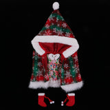 Maxbell Doll Christmas Outfit Cape Coat Dress Boots Suit for 12" Blythe Doll Clothes