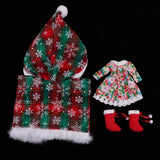 Maxbell Doll Christmas Outfit Cape Coat Dress Boots Suit for 12" Blythe Doll Clothes