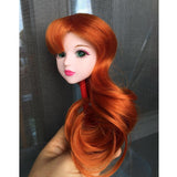 Maxbell Fashion Dolls Wigs DIY Curly Wig Hairpiece For 1/4 Xinyan Dolls Carroty