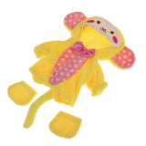 Maxbell Cartoon Monkey Jumpsuit Socks for Mellchan Baby Doll Clothes Accessory Pink