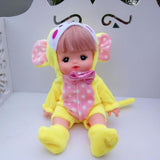 Maxbell Cartoon Monkey Jumpsuit Socks for Mellchan Baby Doll Clothes Accessory Pink