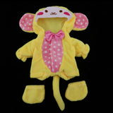 Maxbell Cartoon Monkey Jumpsuit Socks for Mellchan Baby Doll Clothes Accessory Pink