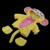 Maxbell Cartoon Monkey Jumpsuit Socks for Mellchan Baby Doll Clothes Accessory Pink