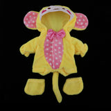 Maxbell Cartoon Monkey Jumpsuit Socks for Mellchan Baby Doll Clothes Accessory Pink