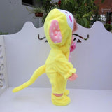 Maxbell Cartoon Monkey Jumpsuit Socks for Mellchan Baby Doll Clothes Accessory Pink