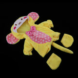 Maxbell Cartoon Monkey Jumpsuit Socks for Mellchan Baby Doll Clothes Accessory Pink