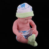 Maxbell 25cm Soft Vinyl Realistic Infant Newborn Baby Doll Kids Toy in Green Clothes