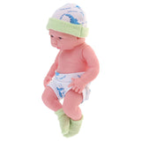 Maxbell 25cm Soft Vinyl Realistic Infant Newborn Baby Doll Kids Toy in Green Clothes