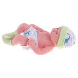 Maxbell 25cm Soft Vinyl Realistic Infant Newborn Baby Doll Kids Toy in Green Clothes