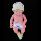Maxbell 25cm Soft Vinyl Realistic Infant Newborn Baby Doll Kids Toy in Green Clothes