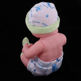 Maxbell 25cm Soft Vinyl Realistic Infant Newborn Baby Doll Kids Toy in Green Clothes