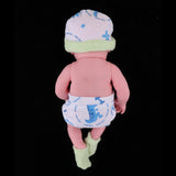Maxbell 25cm Soft Vinyl Realistic Infant Newborn Baby Doll Kids Toy in Green Clothes