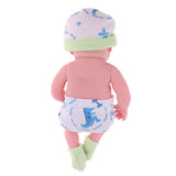 Maxbell 25cm Soft Vinyl Realistic Infant Newborn Baby Doll Kids Toy in Green Clothes